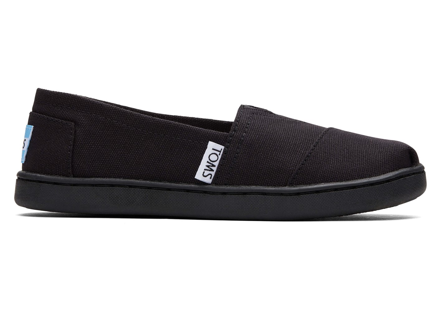 Toms Alpargata Youth Canvas Espadrille Black - Kids - 26173-XJVQ